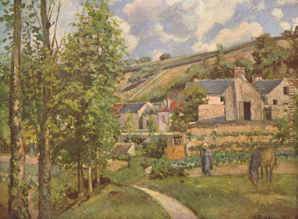 Paysage pres de Pontoise 1874 painting - Camille Pissarro Paysage pres de Pontoise 1874 art painting